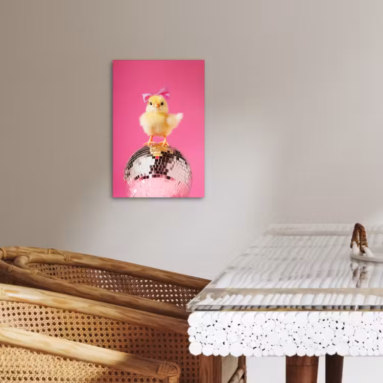 KitchenYeah - Küche - Leinwand - Discoball - Küken - Schleife — 4