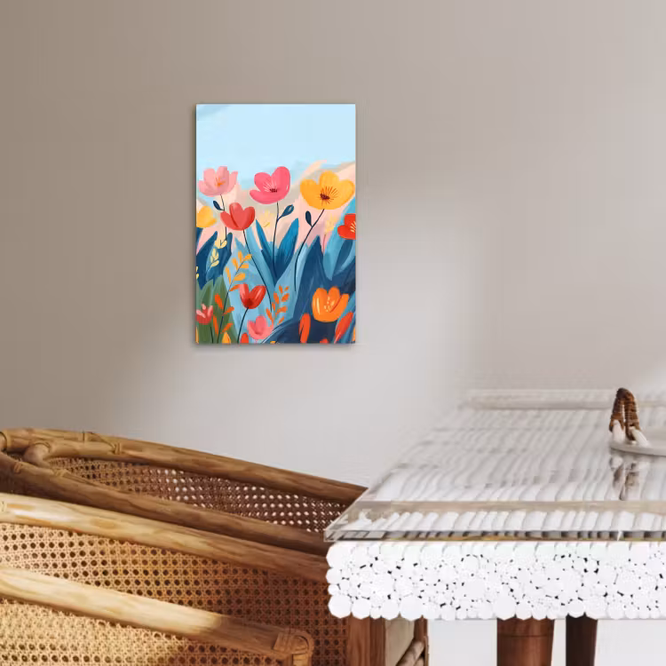 Leinwandbilder - Illustration - Blumen - Farbenfroh — 1