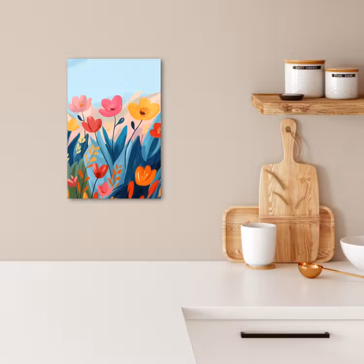 Leinwandbilder - Illustration - Blumen - Farbenfroh — 5
