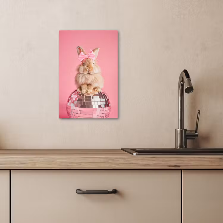 KitchenYeah - Küche - Leinwand - Schleife - Discoball - Kaninchen — 4