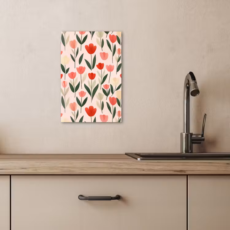 Leinwandbilder - Tulpen - Modern - Rosa — 4
