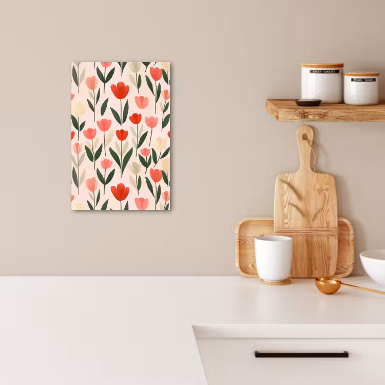 Leinwandbilder - Tulpen - Modern - Rosa — 5