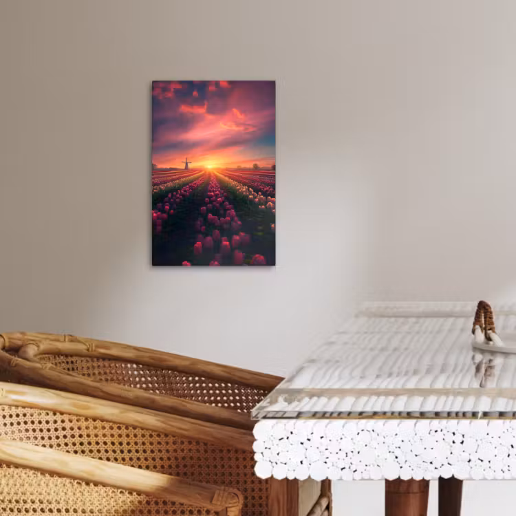 Leinwandbilder - Windmühle - Sonnenuntergang - Landschaft — 4