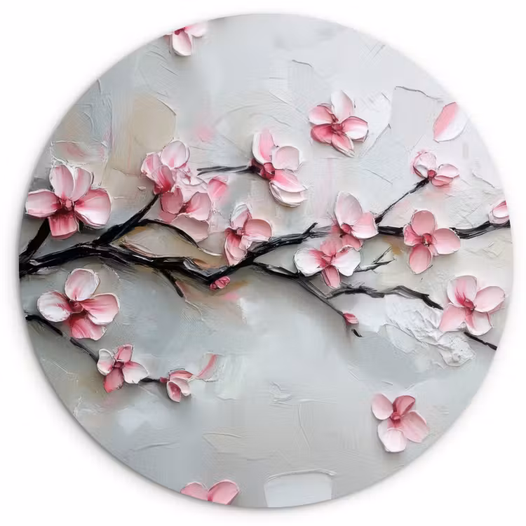 Runde Bilder - Blüte - Künstlerisch - Rosa - Sakura — 1