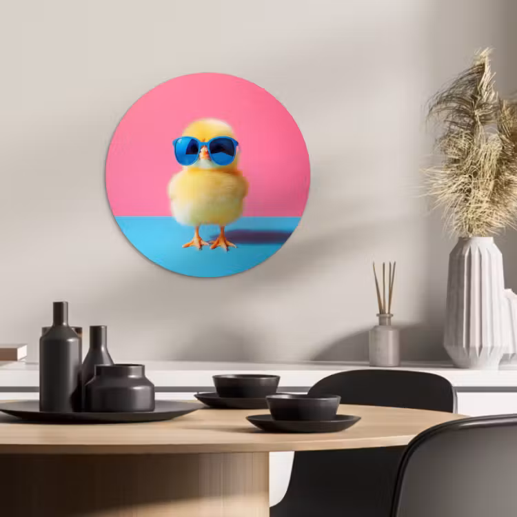 Runde Bilder - Chick - Sonnenbrille - Blau — 4