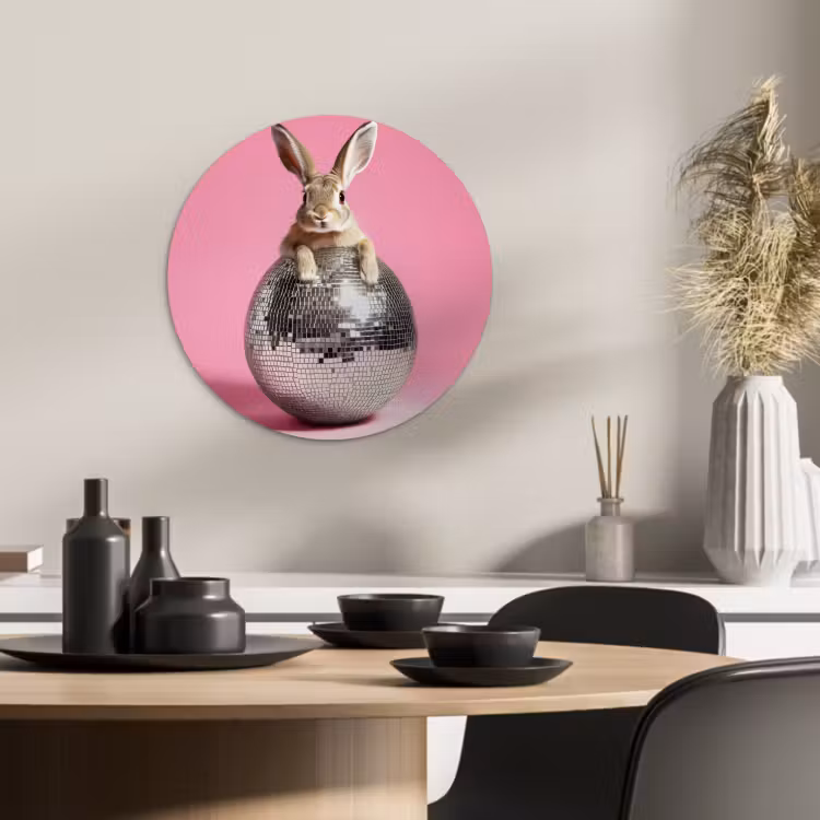 Runde Bilder - Hase - Schleife -Diskokugel — 2