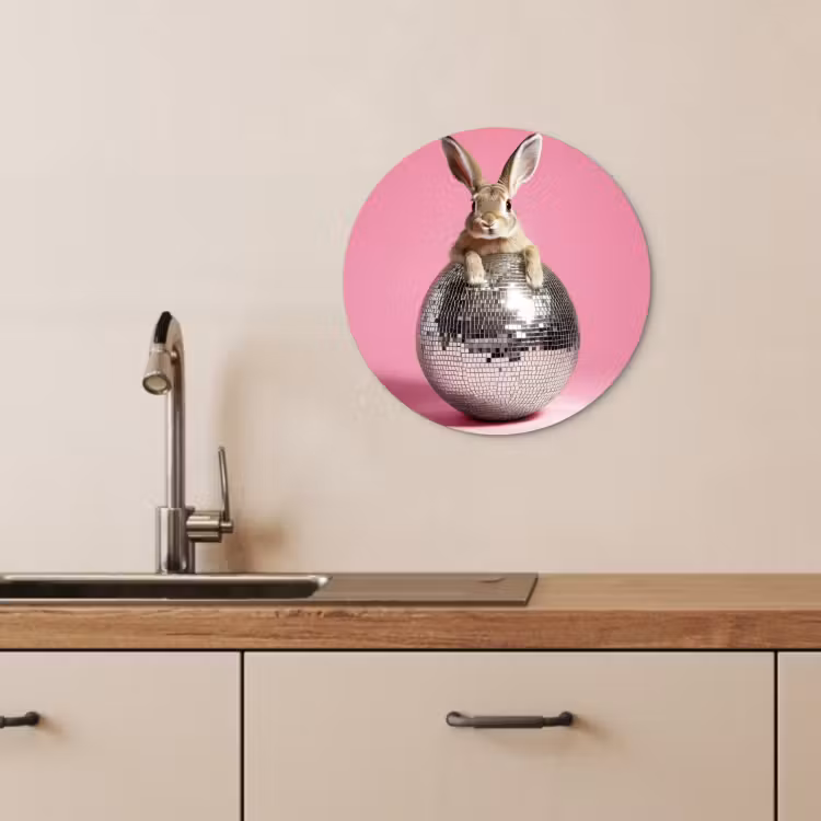 Runde Bilder - Hase - Schleife -Diskokugel — 3