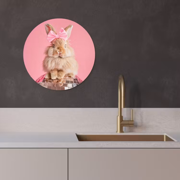Runde Bilder - Schleife - Discoball - Kaninchen — 4