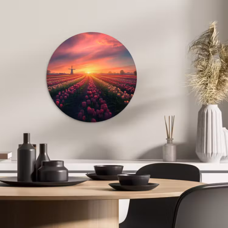 Runde Bilder - Windmühle - Sonnenuntergang - Landschaft — 1