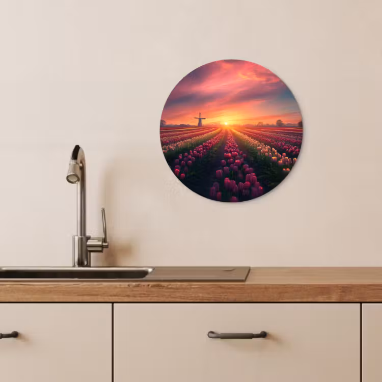 Runde Bilder - Windmühle - Sonnenuntergang - Landschaft — 4