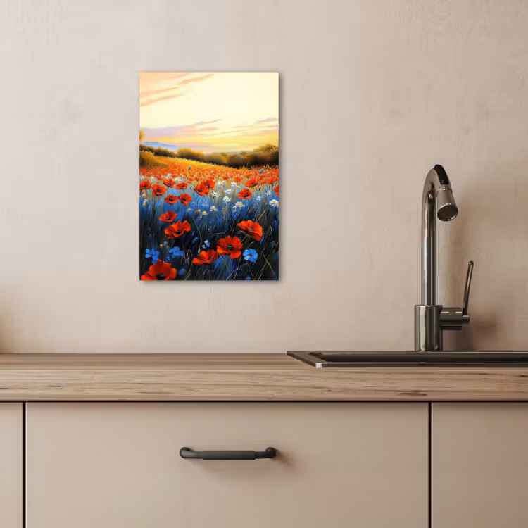 Leinwandbilder - Mohn - Blumenfeld - Farbenfroh — 4