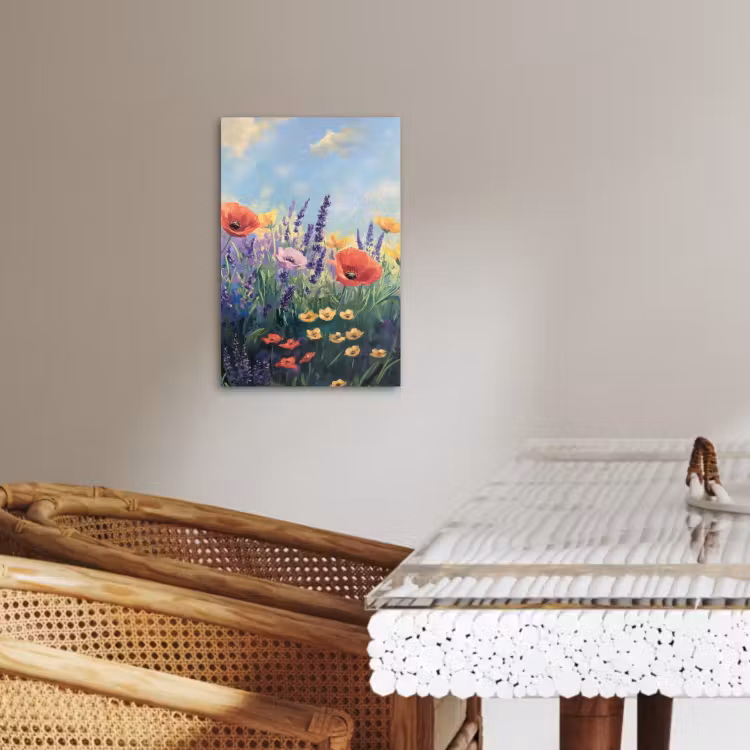 Leinwandbilder - Wiese - Blumen - Farbenfroh — 4