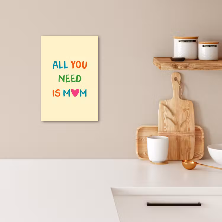 Leinwandbilder - Herz - Mutter - Text - Bunt — 1