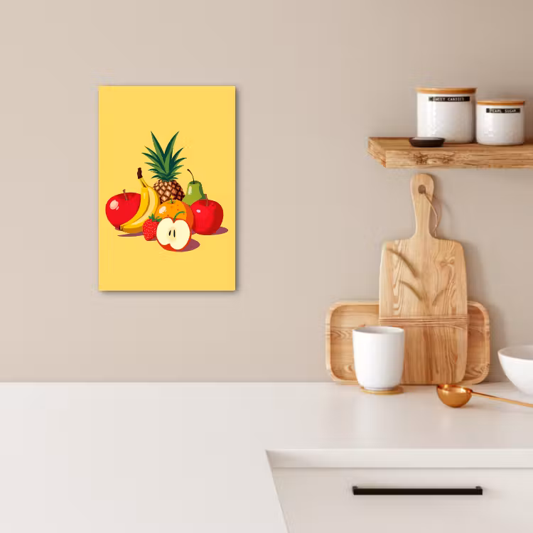 Leinwandbilder - Obst - Illustration - Farbenfroh — 4