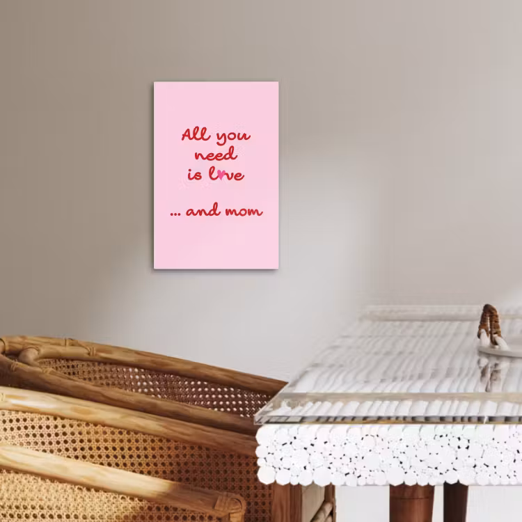 Leinwandbilder - Mutter - Liebe - Text - Rot — 3
