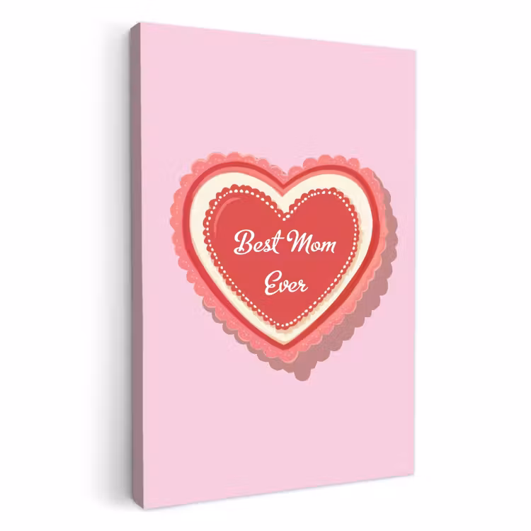 Leinwandbilder - Text - Herz - Mutter - Rosa — 2