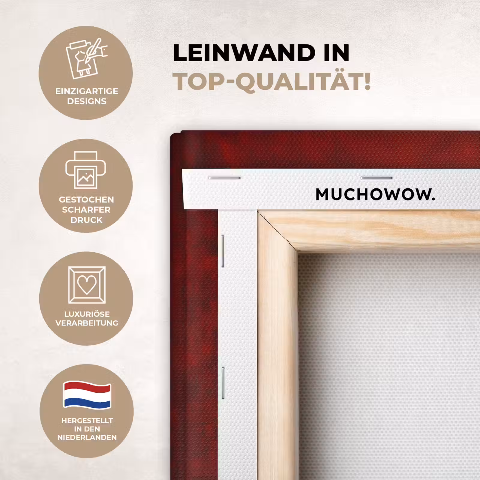 Leinwandbilder - Abstrakt - Mutter - Kind - Rot — 1