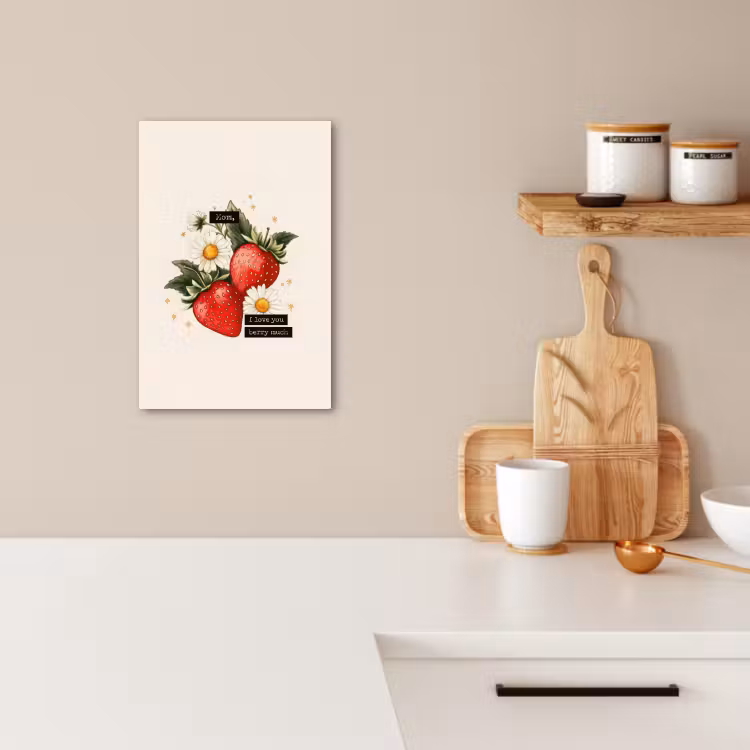 Leinwandbilder - Erdbeeren - Gänseblümchen - Zitat - Sterne — 3