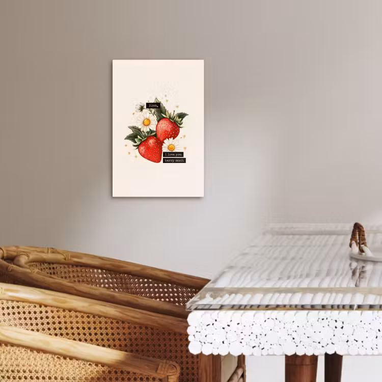 Leinwandbilder - Erdbeeren - Gänseblümchen - Zitat - Sterne — 4