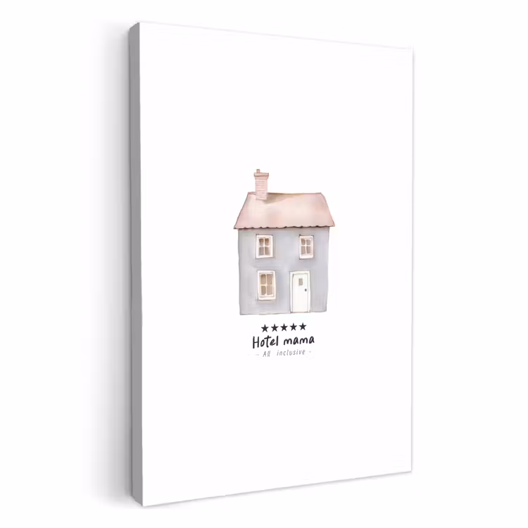 Leinwandbilder - Hellblau - Haus - Mutti - Text — 2