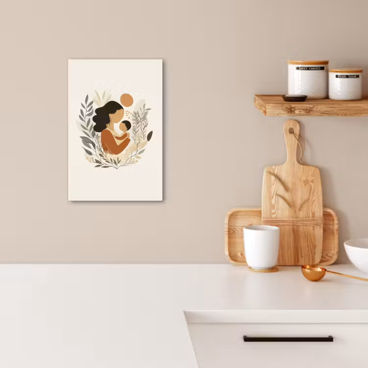 Leinwandbilder - Illustration - Mutter - Kind - Liebevoll — 3
