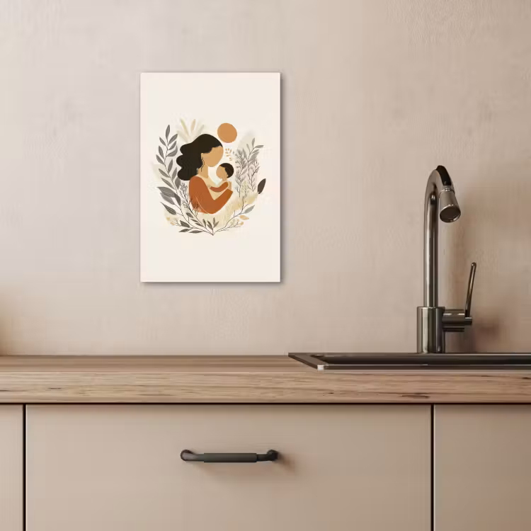 Leinwandbilder - Illustration - Mutter - Kind - Liebevoll — 5
