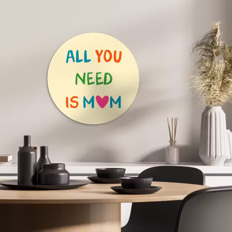 Runde Bilder - Herz - Mutter - Text - Bunt — 2