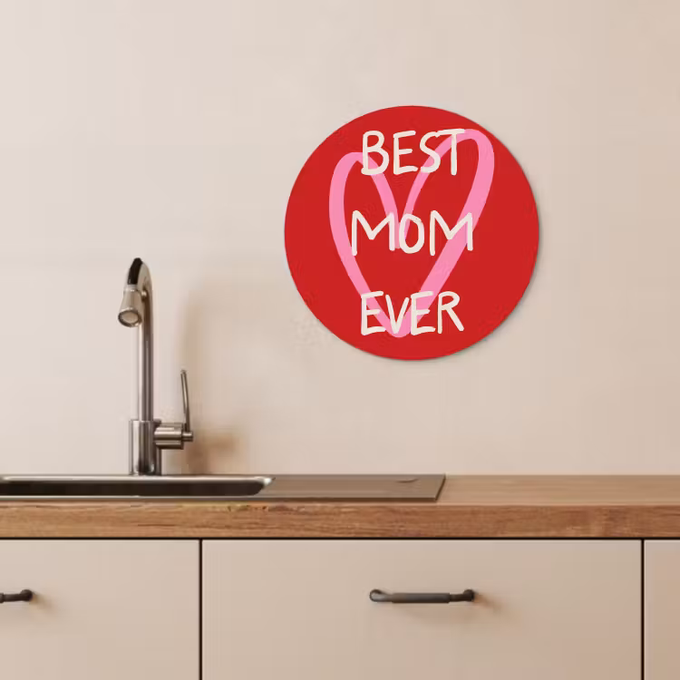 Runde Bilder - Mutter - Zitat - Herz - Rot — 3