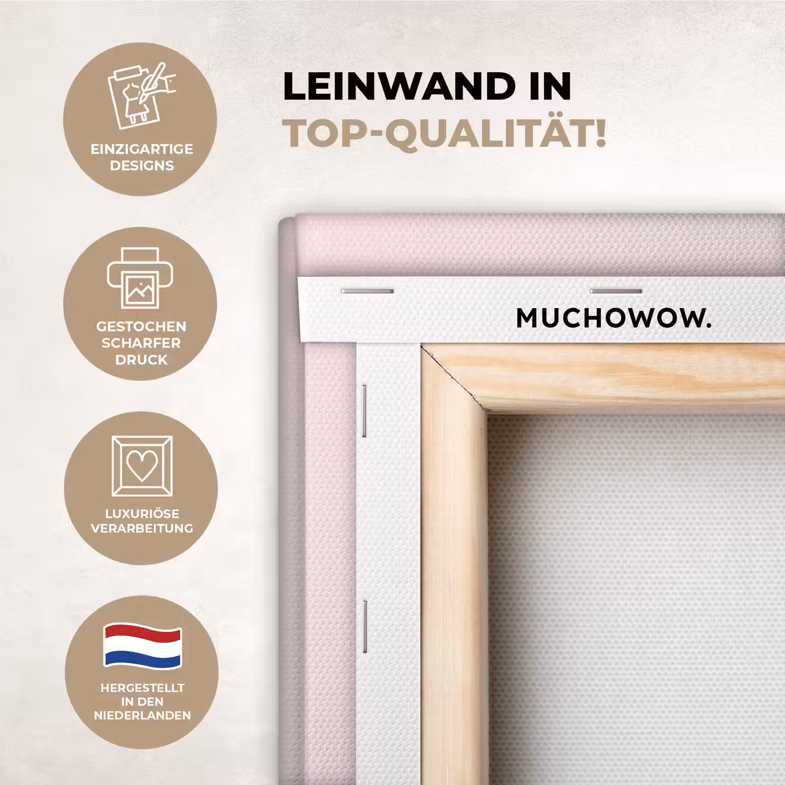 Leinwandbilder - Trophäe - Beste Mutter - Blumen - Bunt — 1