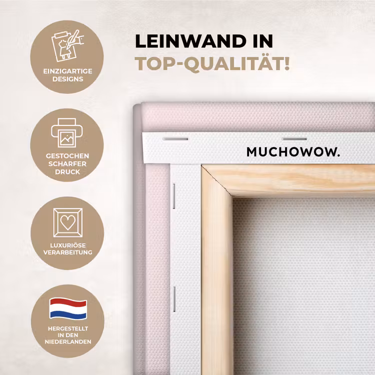 Leinwandbilder - Trophäe - Beste Mutter - Blumen - Bunt — 1