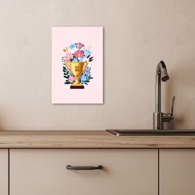 Leinwandbilder - Trophäe - Beste Mutter - Blumen - Bunt — 3