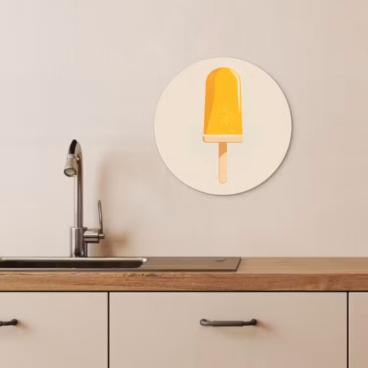 Runde Bilder - Eis am Stiel - Orange - Wasser — 3