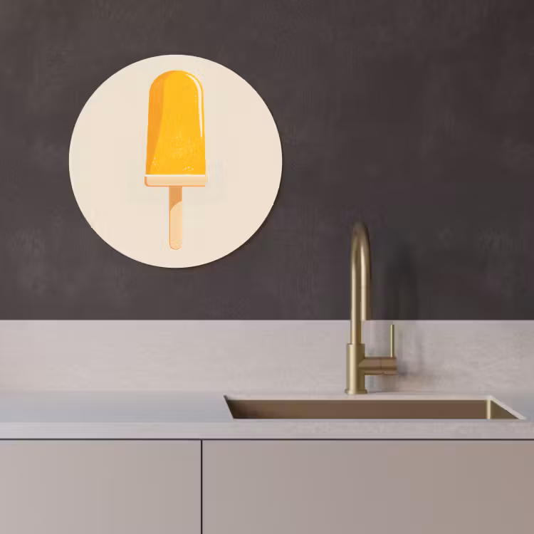 Runde Bilder - Eis am Stiel - Orange - Wasser — 4