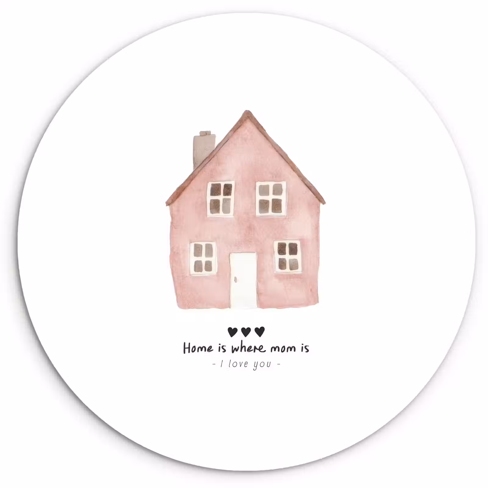 Runde Bilder - Landhaus - Rosa - Zitat - Mutter — 1