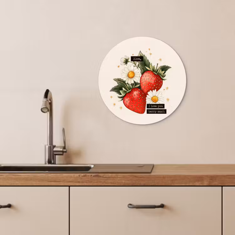 Runde Bilder - Erdbeeren - Gänseblümchen - Zitat - Sterne — 3