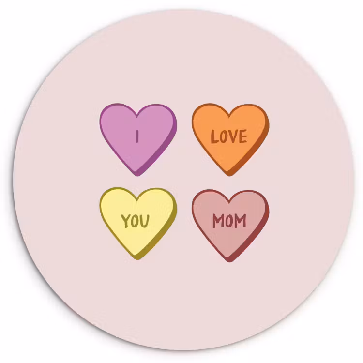 Runde Bilder - Herzen - Pastell - Liebe - Mutter — 1