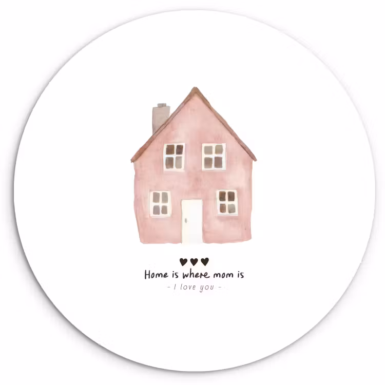 Runde Bilder - Landhaus - Rosa - Zitat - Mutter — 1