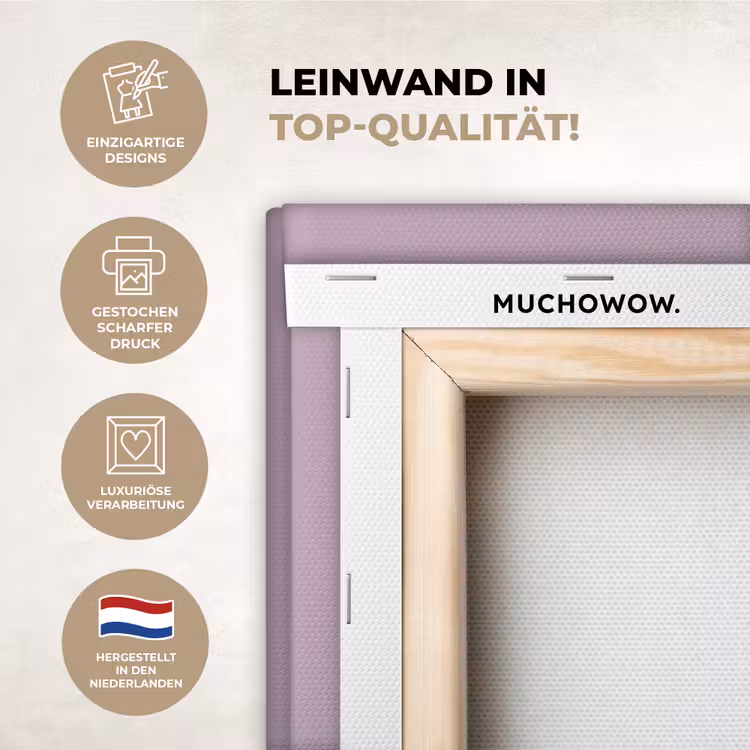 Leinwandbilder - Beige - Eiscreme - Sprenkeln — 1