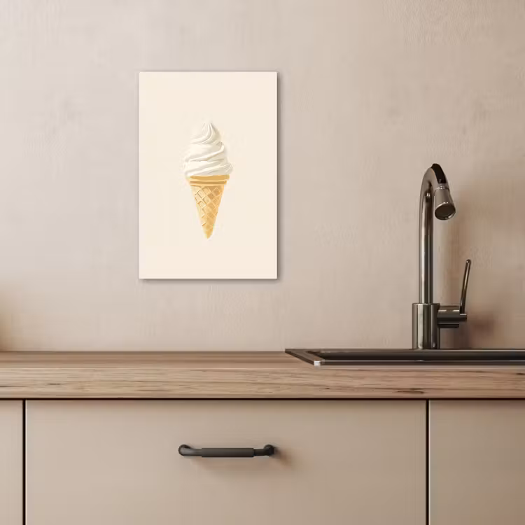 Leinwandbilder - Eiswaffel - Weiß — 3