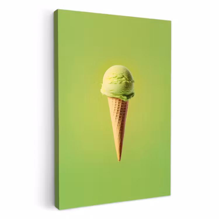 Leinwandbilder - Horn - Schaufel Eiscreme - Grün — 2