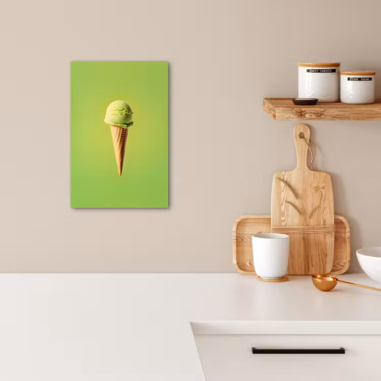 Leinwandbilder - Horn - Schaufel Eiscreme - Grün — 3