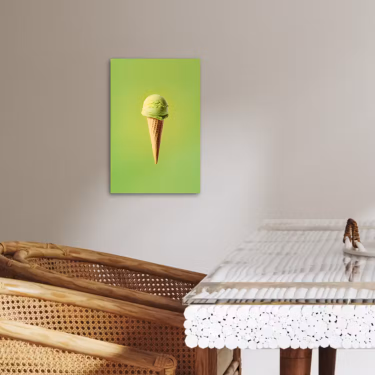 Leinwandbilder - Horn - Schaufel Eiscreme - Grün — 4