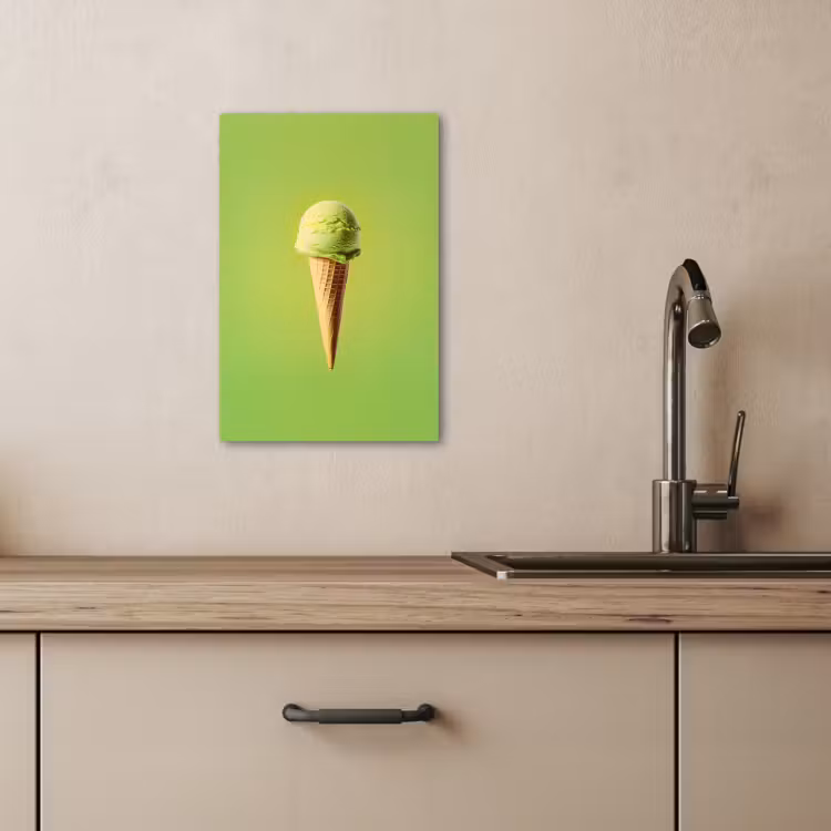 Leinwandbilder - Horn - Schaufel Eiscreme - Grün — 5