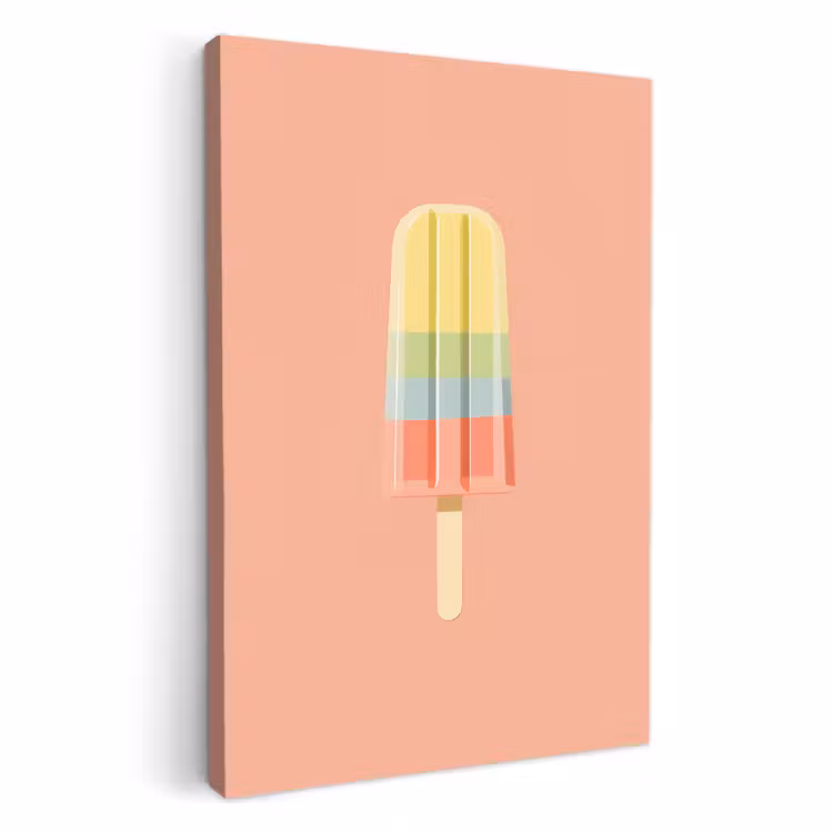Leinwandbilder - Wassereis - Pastelltöne - Minimalistisch — 1