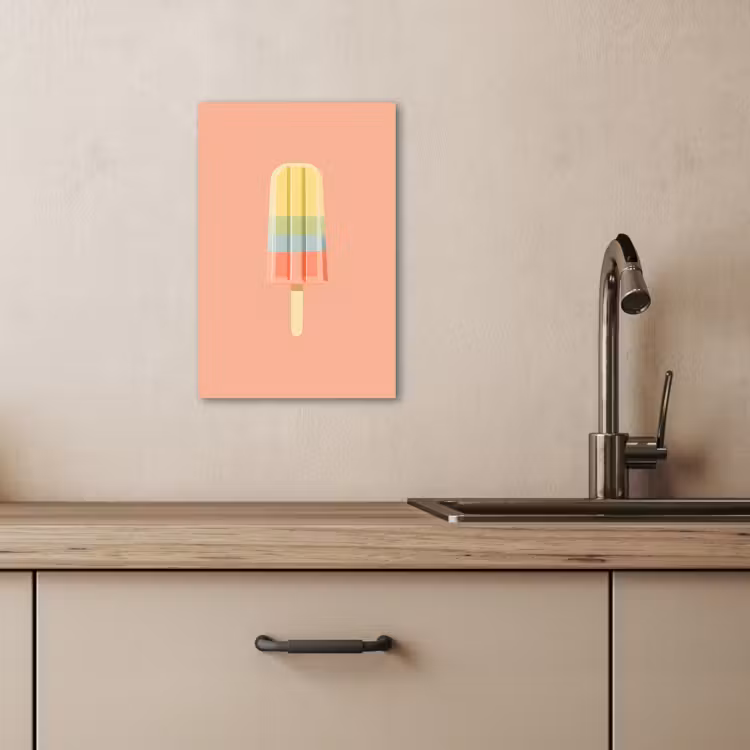 Leinwandbilder - Wassereis - Pastelltöne - Minimalistisch — 3