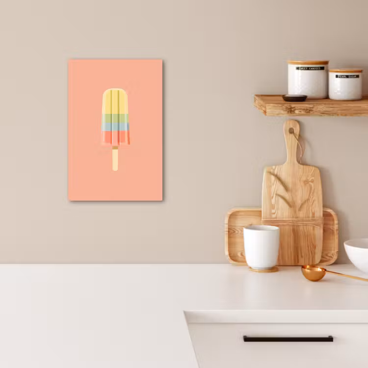 Leinwandbilder - Wassereis - Pastelltöne - Minimalistisch — 4
