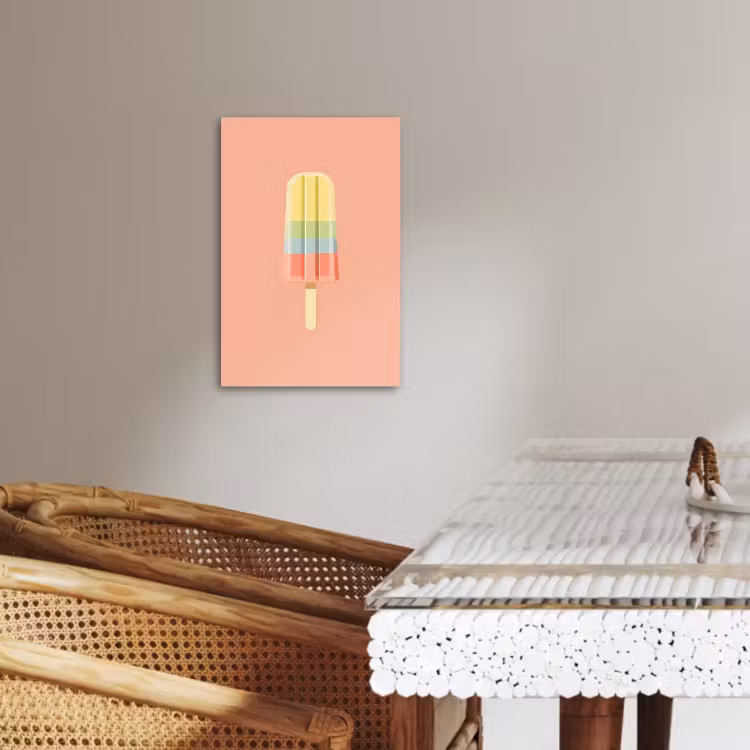 Leinwandbilder - Wassereis - Pastelltöne - Minimalistisch — 5