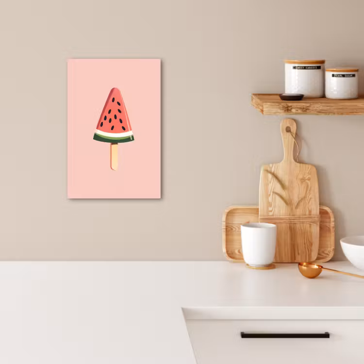 Leinwandbilder - Wassermelone - Eiscreme - Kerne - Rot — 5