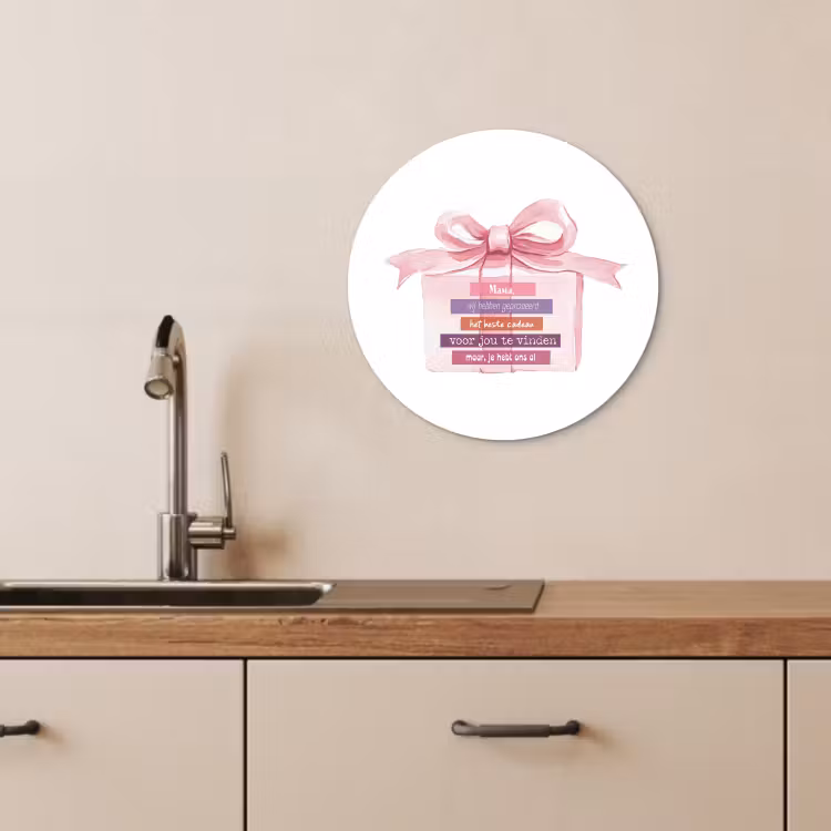Runde Bilder - Geschenk - Schleife - Text - Rosa — 2