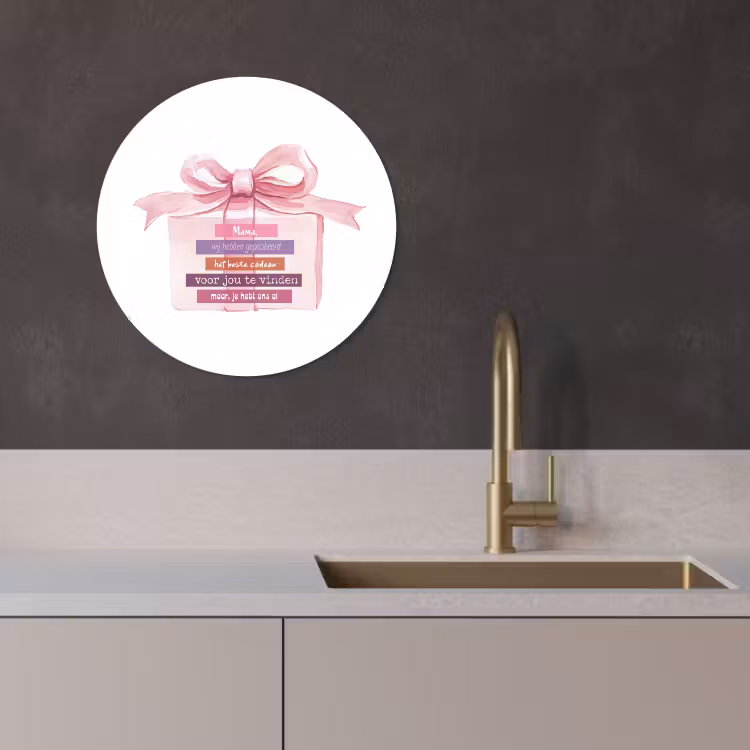 Runde Bilder - Geschenk - Schleife - Text - Rosa — 3